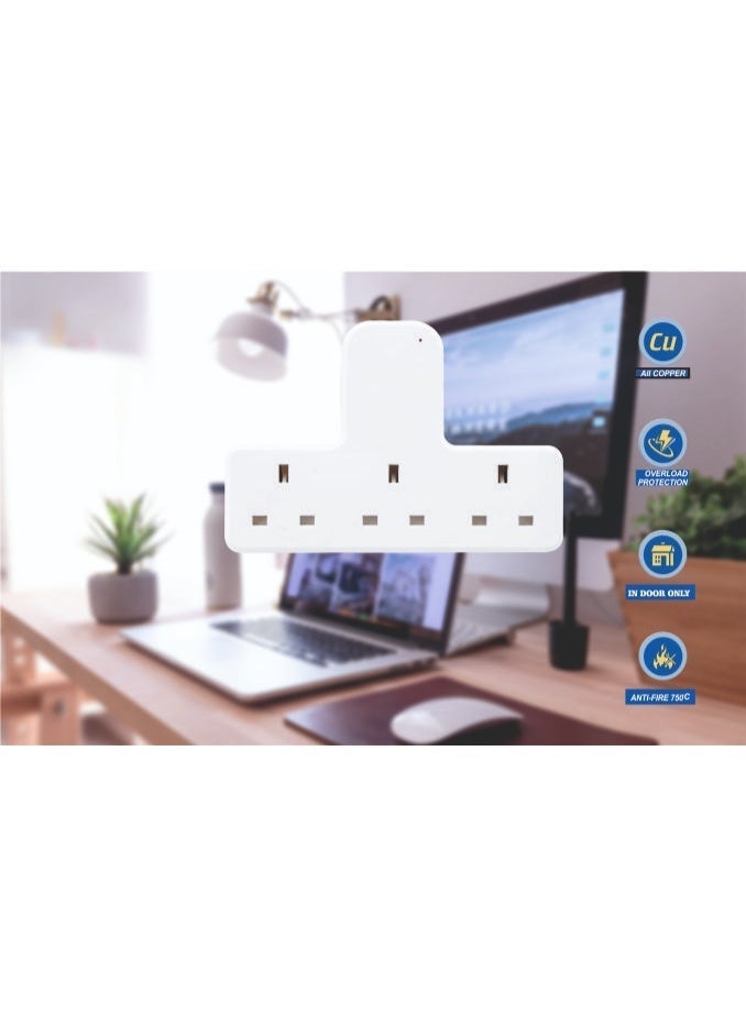 MOVAL Wall Power Extension – 3 Outlets with Light Indicator, Compact & Safe Design for Home Use - Image 5